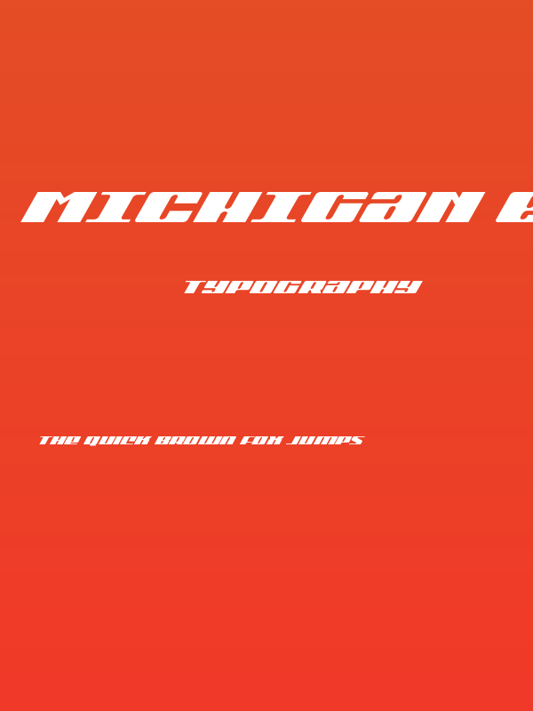 Michigan Expanded Super-Italic Poster