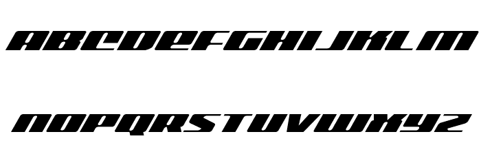 Michigan Expanded Super-Italic Font LOWERCASE