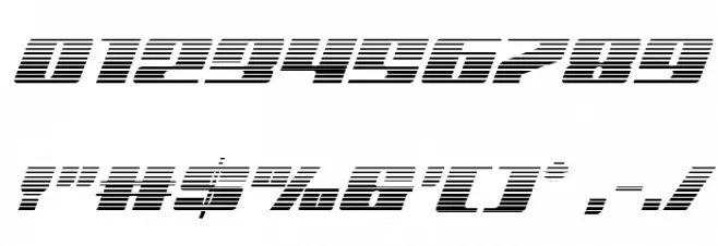 Michigan Gradient Italic Font OTHER CHARS