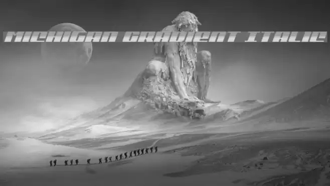 Michigan Gradient Italic Font examples