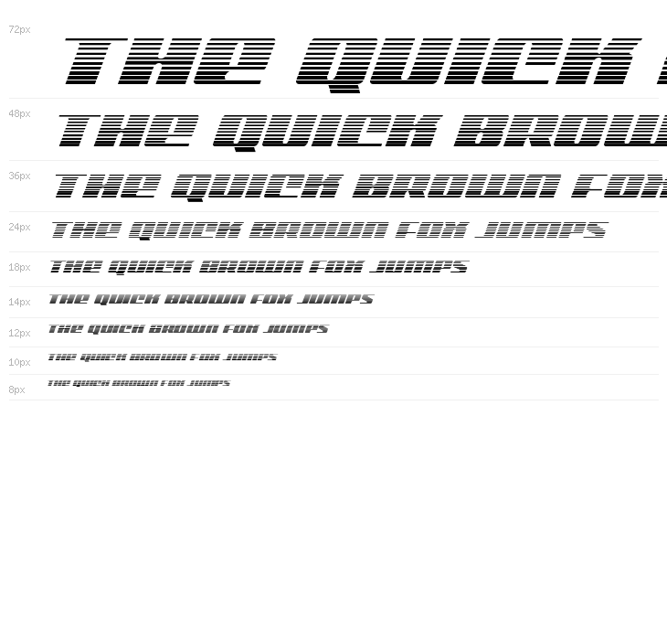 Michigan Gradient Italic Waterfall