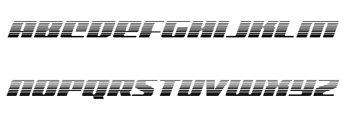 Michigan Gradient Italic Font LOWERCASE