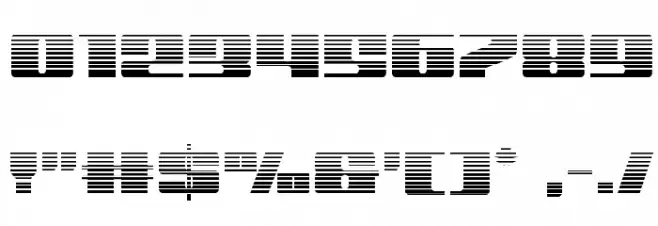 Michigan Gradient Font OTHER CHARS