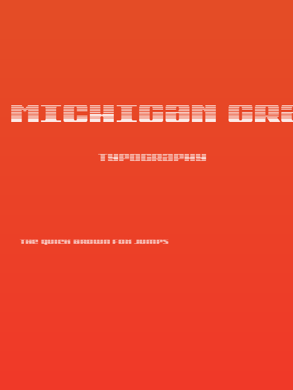 Michigan Gradient Poster