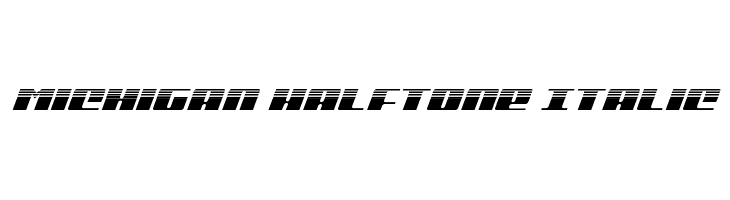 Michigan Halftone Italic  フリーフォントのダウンロード