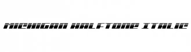Michigan Halftone Italic  नि: शुल्क फ़ॉन्ट्स डाउनलोड