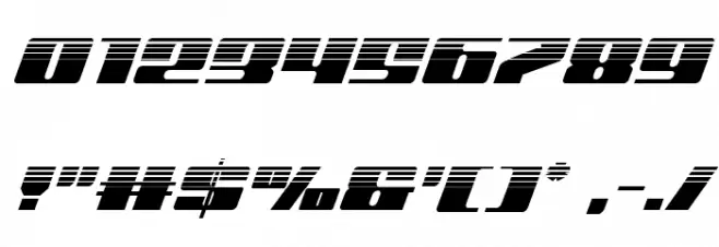 Michigan Halftone Italic Font OTHER CHARS