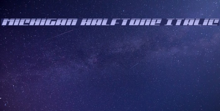 Michigan Halftone Italic Example 3