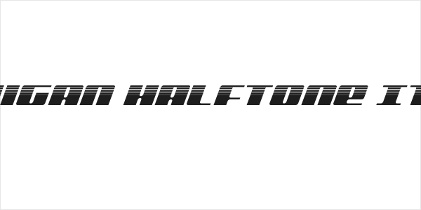 Michigan Halftone Italic Logo
