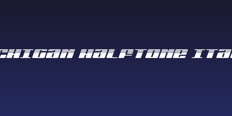 Michigan Halftone Italic Social Header
