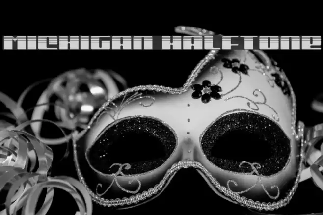 Michigan Halftone Font examples