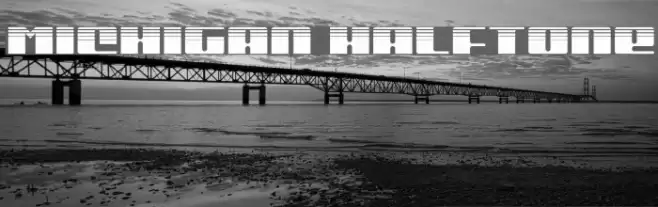Michigan Halftone Font examples