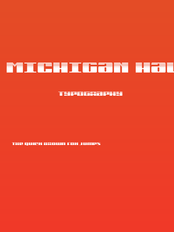 Michigan Halftone Poster