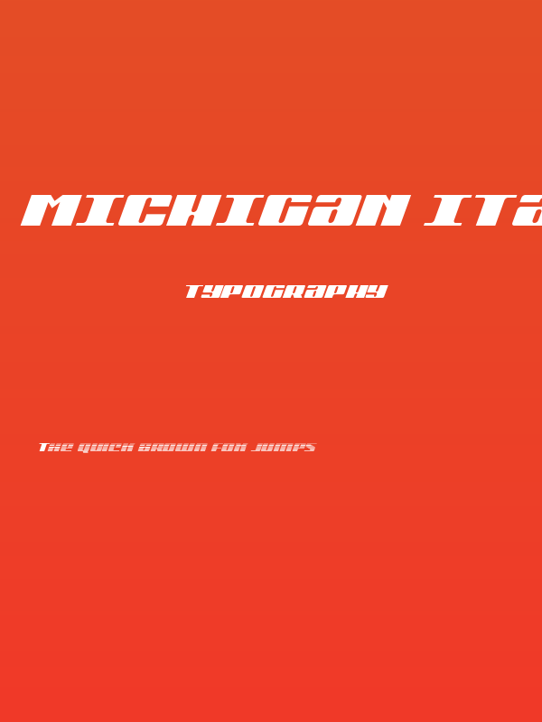 Michigan Italic Poster