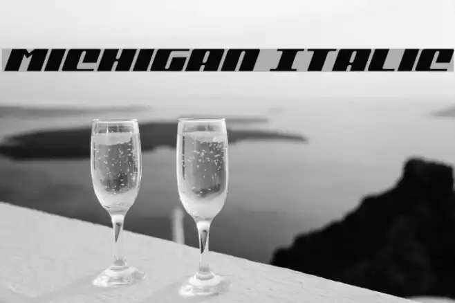 Michigan Italic Font examples