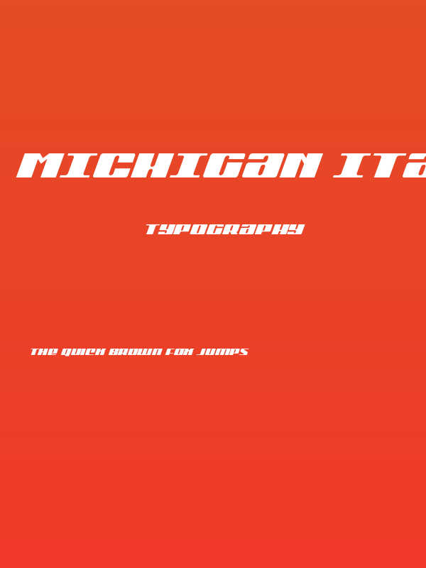 Michigan Italic Poster