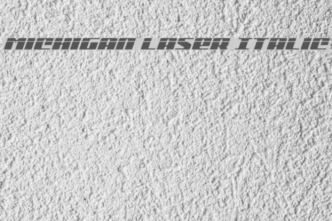 Michigan Laser Italic Font examples