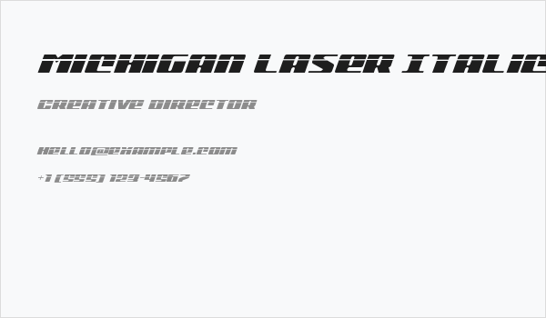 Michigan Laser Italic Business Card