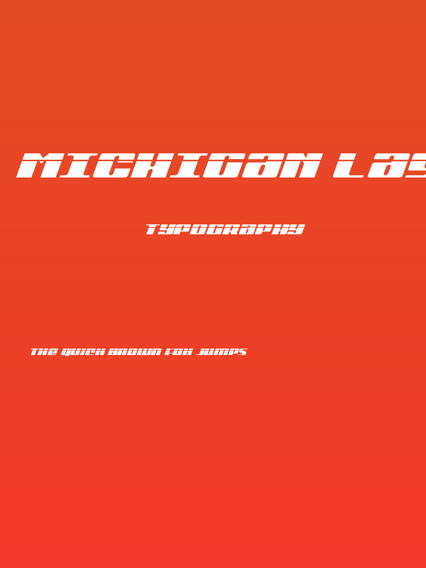 Michigan Laser Italic Poster