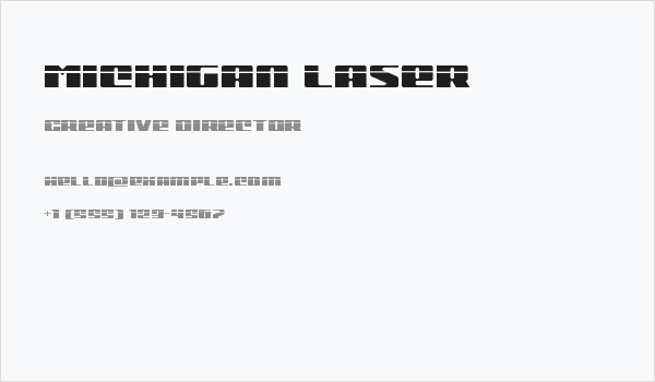 Michigan Laser Business Card