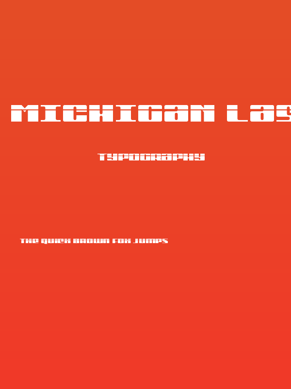 Michigan Laser Poster