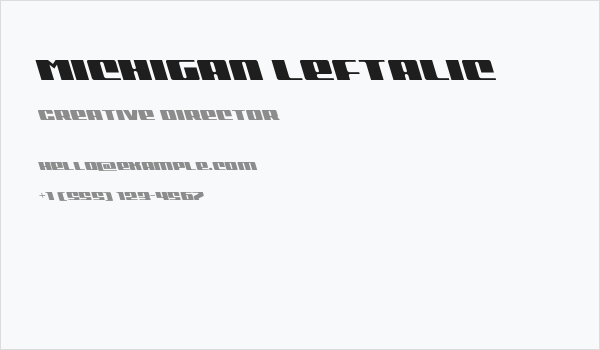 Michigan Leftalic Business Card