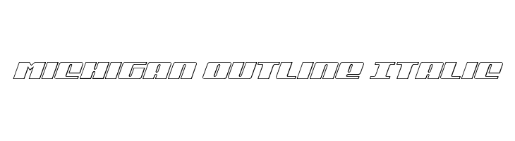 Michigan Outline Italic  font caratteri gratis