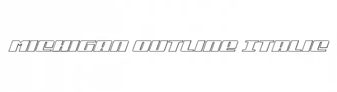 Michigan Outline Italic  baixar fontes gratis