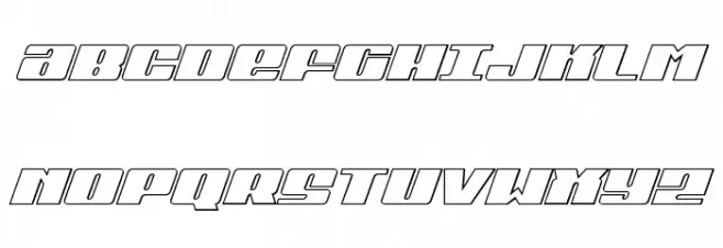 Michigan Outline Italic Polices MAJUSCULES