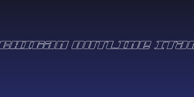 Michigan Outline Italic Social Header