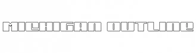 Michigan Outline  Frei Schriftart Herunterladen
