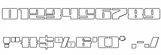 Michigan Outline Font OTHER CHARS