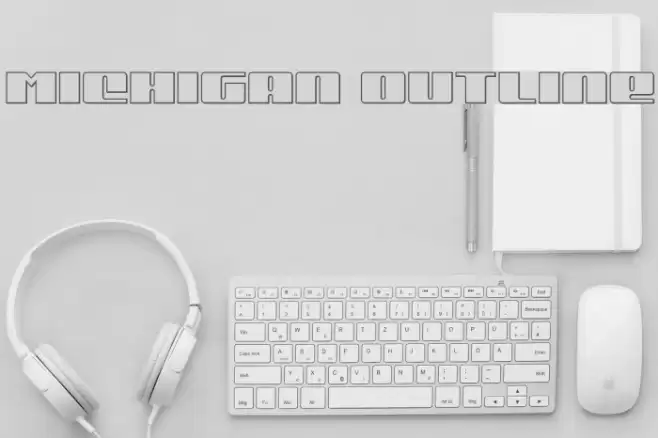 Michigan Outline Font examples