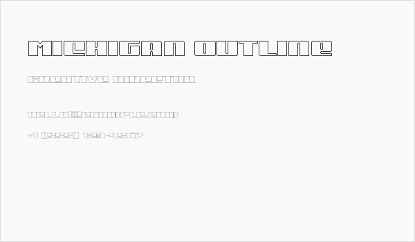 Michigan Outline Business Card