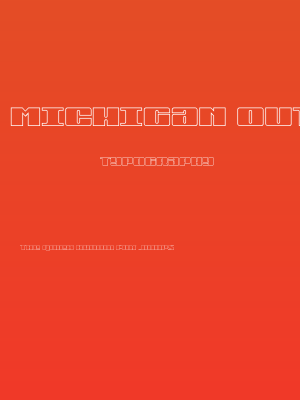 Michigan Outline Poster