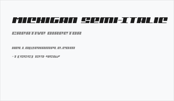 Michigan Semi-Italic Business Card
