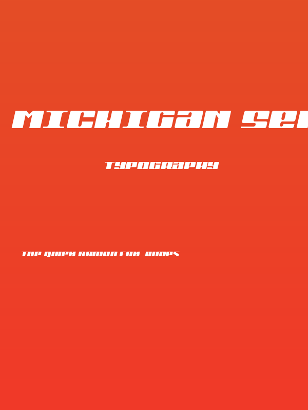 Michigan Semi-Italic Poster
