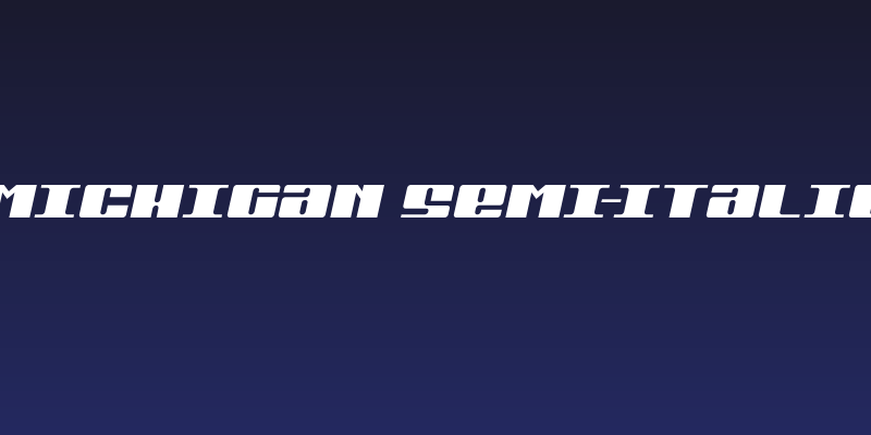 Michigan Semi-Italic Social Header
