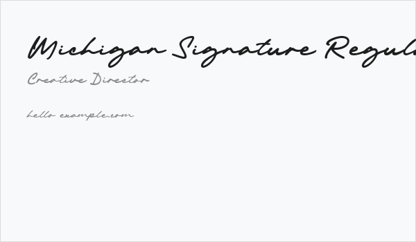 Michigan Signature Regular Business Card