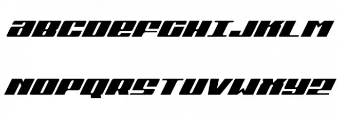 Michigan Super-Italic フォント 大文字