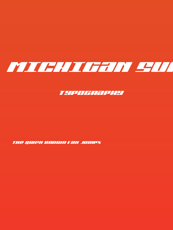 Michigan Super-Italic Poster