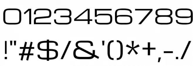 Michroma Font OTHER CHARS