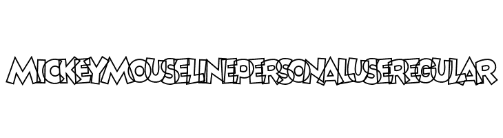 Mickey Mouse Line PERSONAL USE Regular  Fuentes Gratis Descargar