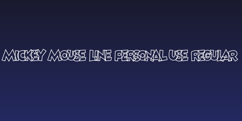Mickey Mouse Line PERSONAL USE Regular Social Header