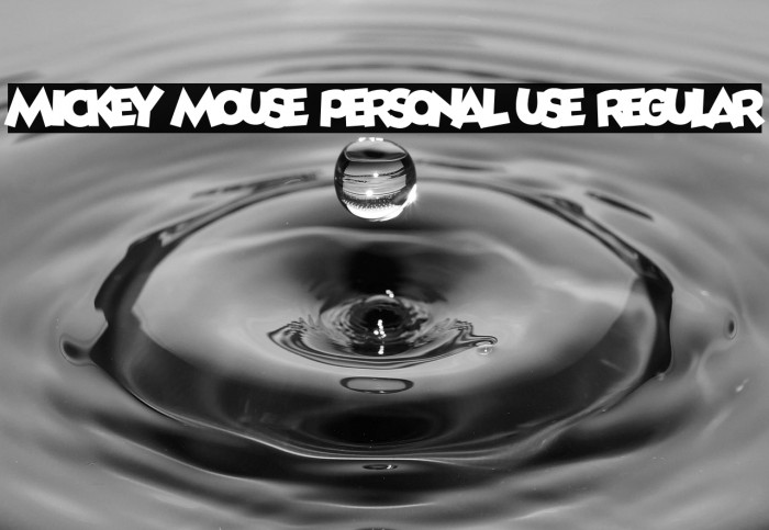 Mickey Mouse PERSONAL USE Regular Example 1