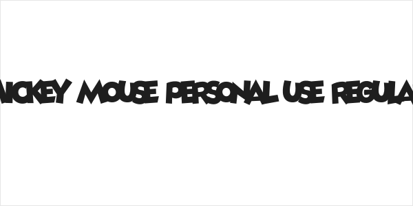Mickey Mouse PERSONAL USE Regular Logo