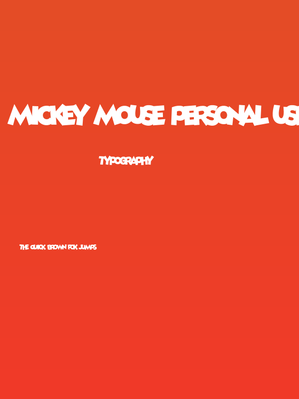 Mickey Mouse PERSONAL USE Regular Poster