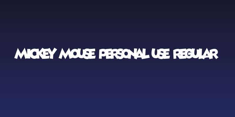 Mickey Mouse PERSONAL USE Regular Social Header