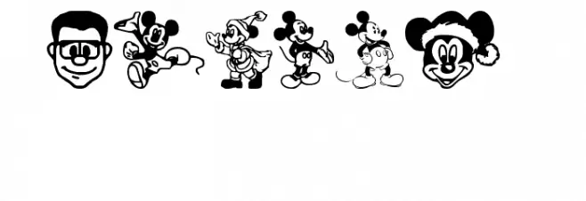Mickey Mousebats Font OTHER CHARS