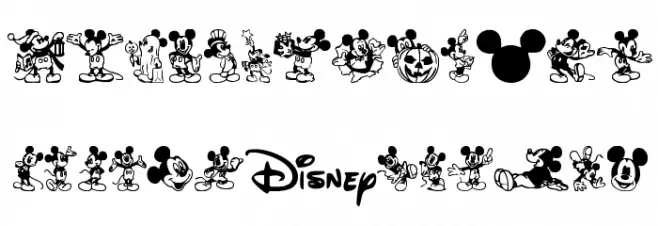 Mickey Mousebats Fonte MAIÚSCULAS